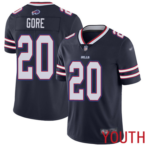 Youth Buffalo Bills #20 Frank Gore Limited Navy Blue Inverted Legend NFL Jersey